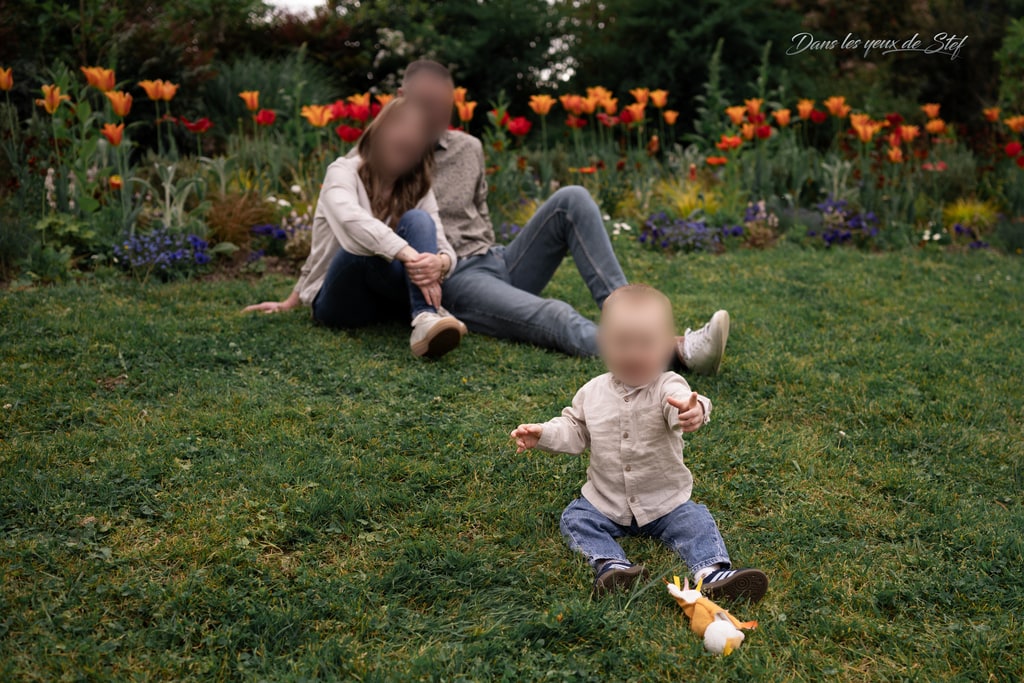photographe cholet famille parc de moine fleurs printemps